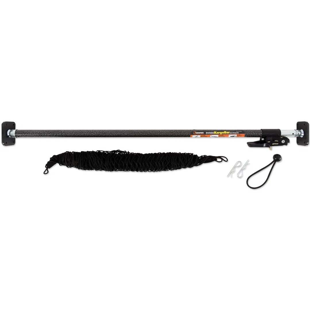 05060 – HAMPTON PROD Cargo Bar, Ratcheting Lock Adjusts 40 Inch To 70 Inch Length With Net